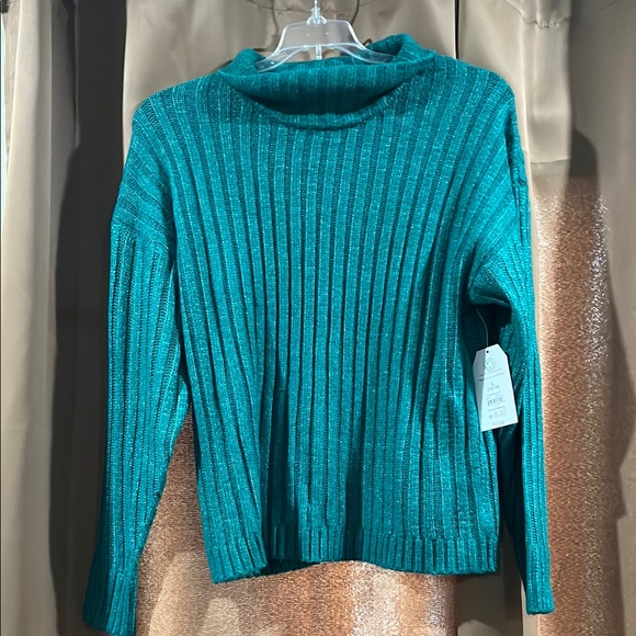 Green Ribbed Sweater - Picture 1 of 3